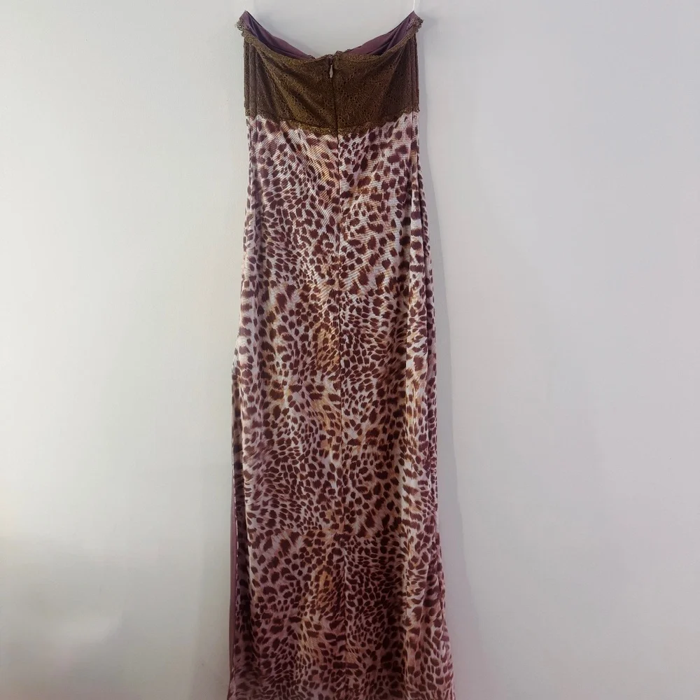 Princess Polly Raidein Strapless Maxi Dress Leopard - Picture 2 of 4